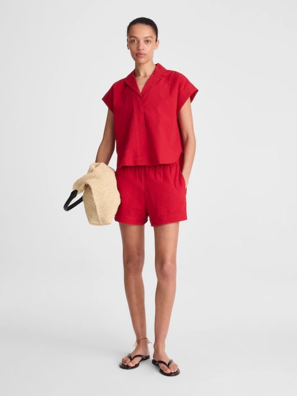 MADEWELL Seersucker Cotton Set, Size S